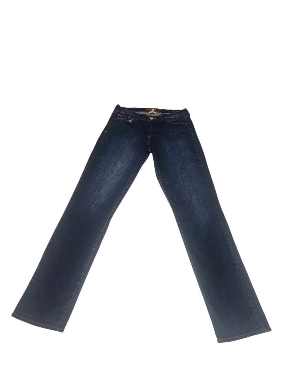 LUCKY BRAND Sofia Straight Jeans 12 Long 31x34 Stretchy Dark Wash EXCELLENT